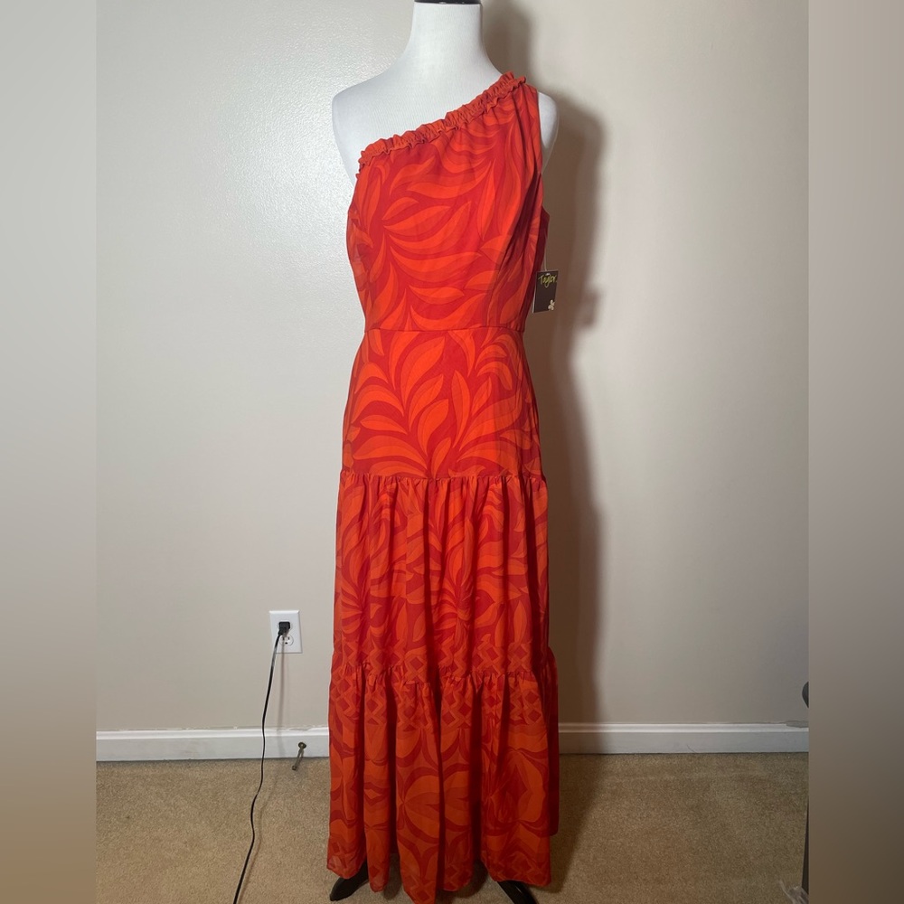 NWT Taylor Dresses Elegant One-Shoulder Dress - Size 8